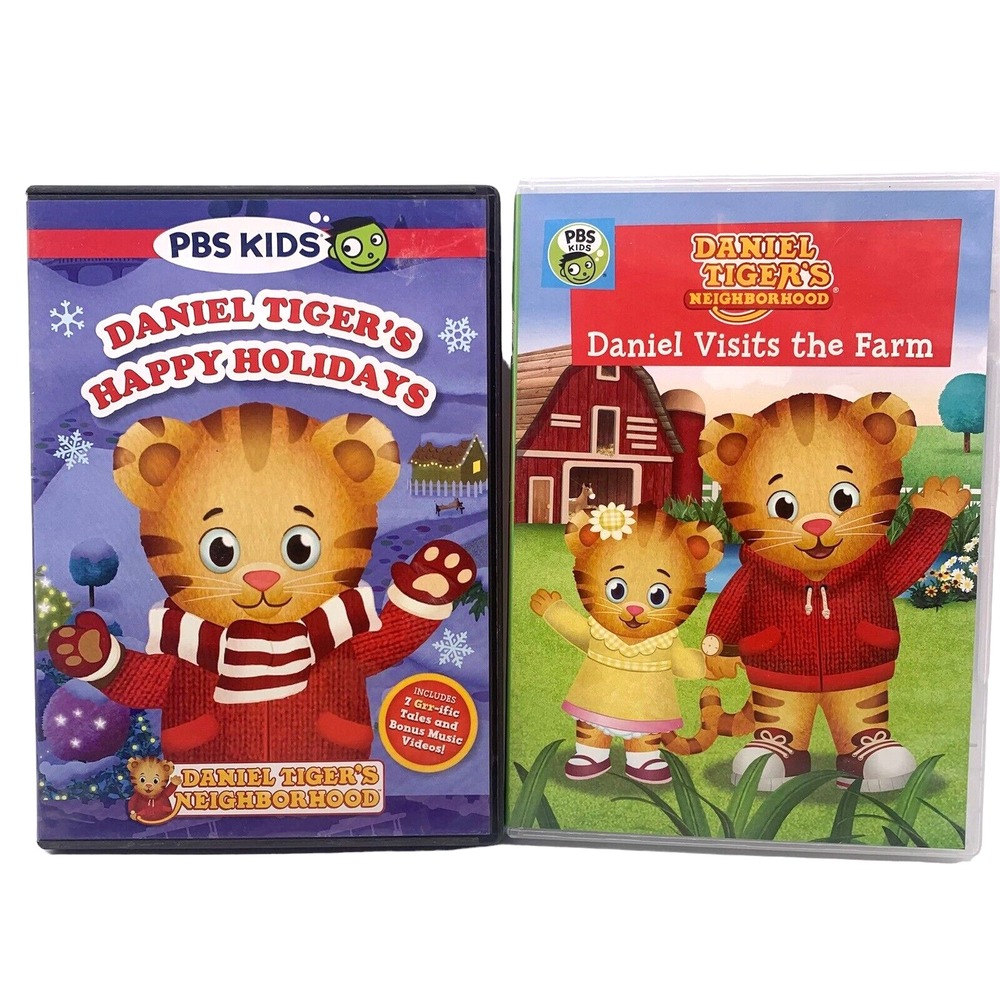Daniel Tiger Neighborhood PBS Kids DVD Lot 2 Happy Holidays Daniel Visits Farm